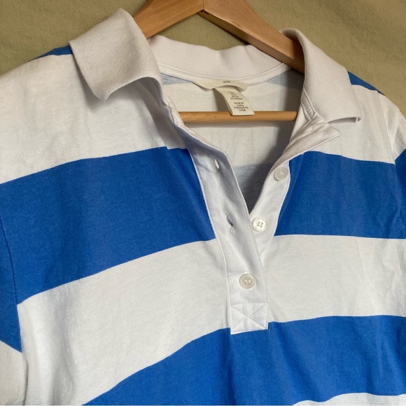 H&M size S blue and white casual t-shirt, 100% cotton - Picture 3 of 4